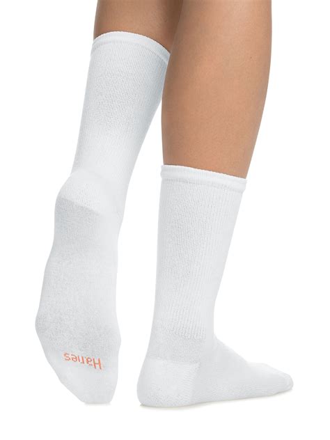 Hanes Ultimate™ Women's Crew Socks 6-Pack White 5-9 - Walmart.com