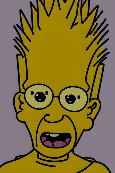 Bart Simpson Portrait with Realistic Facial Features and Cinematic ...