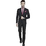 Buy MANQ Men's Slim Fit Single Breasted Blazer (SB-BLACK-38_Black_38 ...