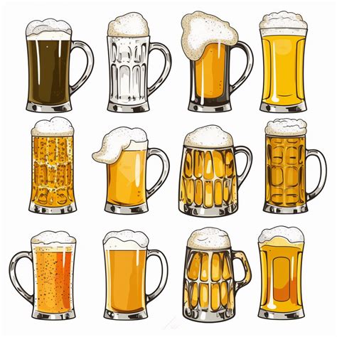 Beer Mug,Beer Mugs Cheers, Clip Art, White Background, 10 Different ...