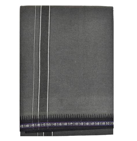 Buy TUNI MANI Rudhratcha Border Men's cotton Single Dhoti/Length 2 ...