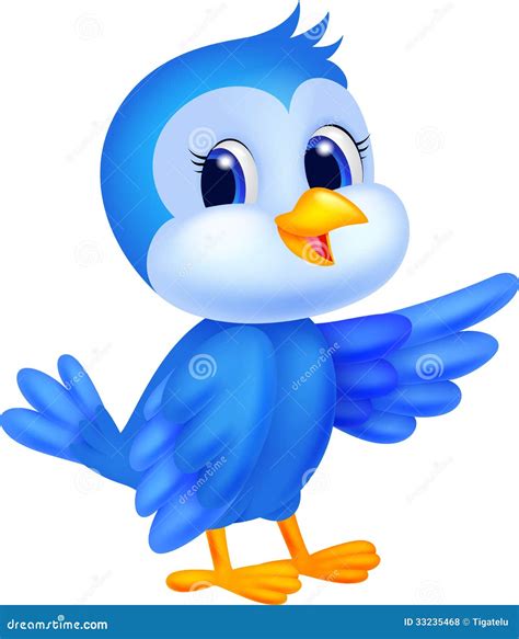 Cute Bird Clip Art Blue