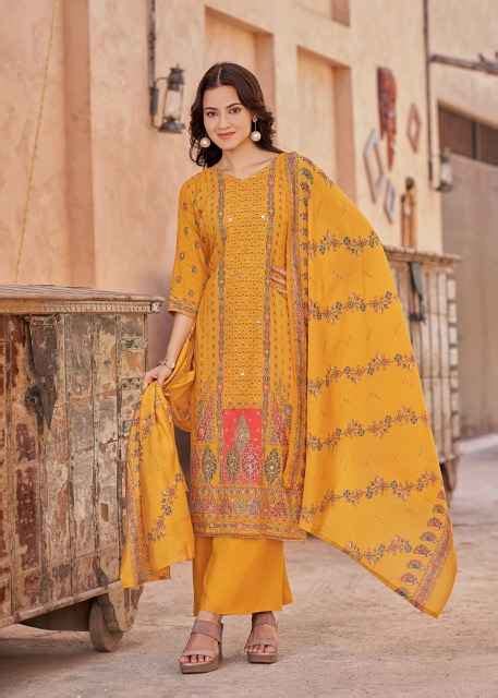 ALOK SUIT KAJAL EDITION 3 HAND WORK SUITS WHOLESALE MARKET SURAT