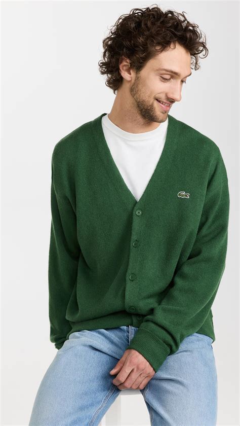 Mens Green Cardigan