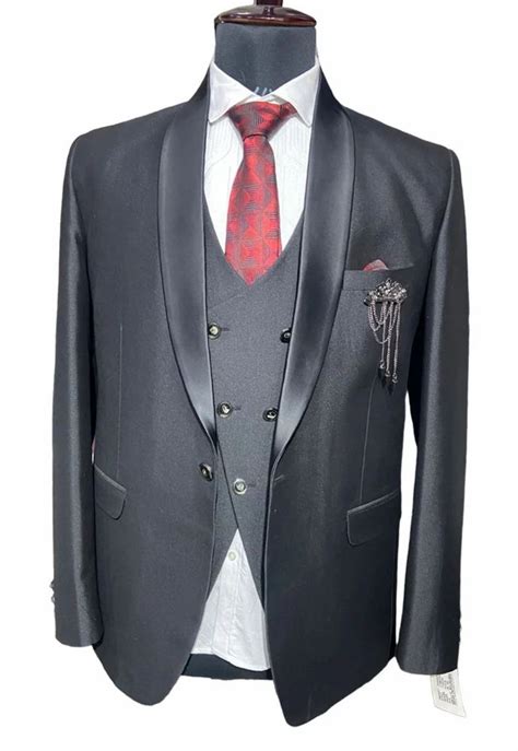 Men Black Terry Rayon Tuxedo Suits at ₹ 3700/piece | Mens Suits in New ...