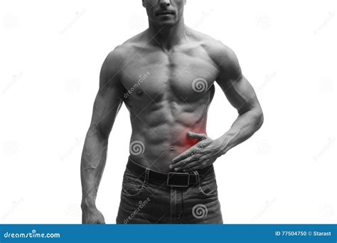 Attack Of Appendicitis, Man With Abdominal Pain Suffering At Home Royalty-Free Stock Photography ...