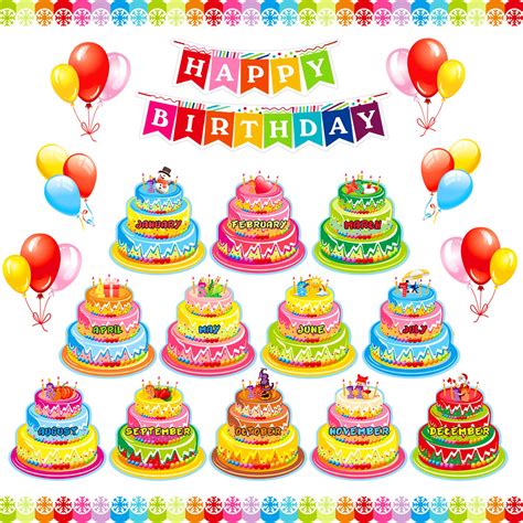 40 Happy Birthday Bulletin Board Set Wall Classroom Decoration Birthday ...