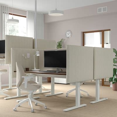 MITTZON acoustic screen for desk, Gunnared beige, 145x72 cm (571/8x283 ...