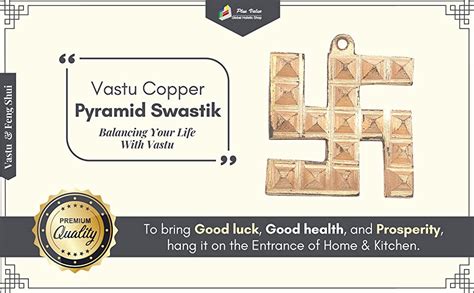 Buy Plus Value Copper Pyramid Vaastu Dosh Nivaran Items (4 inch, Brown ...