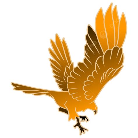 Golden Eagle Logo Flying Swooping Down Hunting Prey Hand Drawn Illustration Vector, Eagle ...