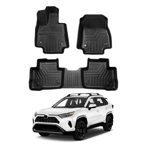 Powerty Floor Mats 2 Row Liner Set for Toyota RAV4 2019 2020 All Models ...