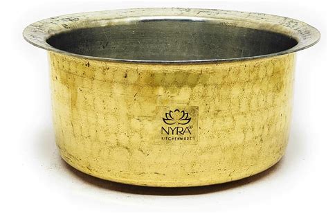 Buy JGS Pure Brass Patila Tope Topia Bhaguna Tapeli Round Patila ...