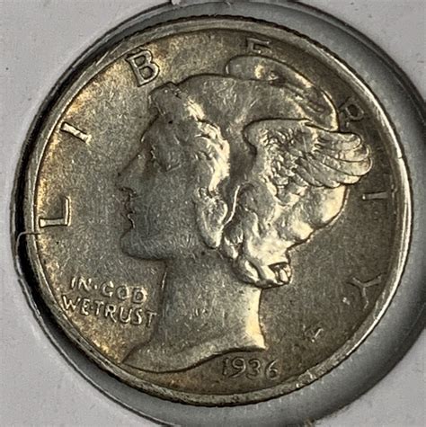 1936-S Mercury Head Dime, AU. (8950) - For Sale, Buy Now Online - Item ...