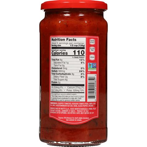 Mutti Pasta Sauce, No Added Sugar, Marinara (24 oz) Delivery or Pickup ...