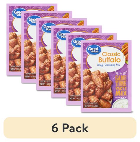 (6 pack) Great Value Classic Buffalo Wing Seasoning Mix, 1 oz - Walmart.com