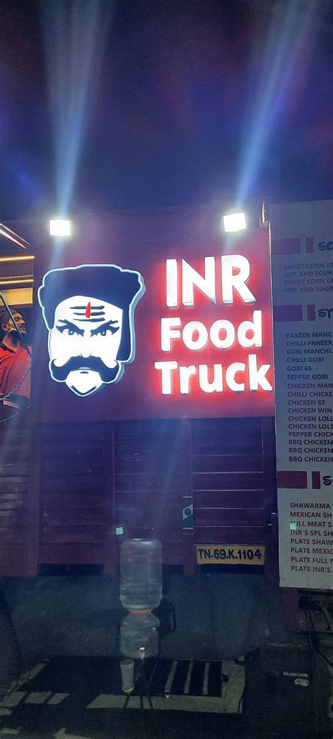 Menu at INR Food Truck, Chennai