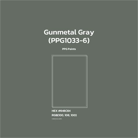 PPG Paints Gunmetal Gray (PPG1033-6) Paint - color codes, matching ...