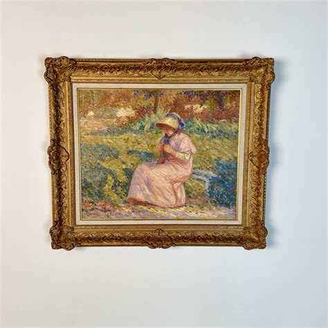 Oil On Canvas By French Pointillist Daniel Tixier - Tinker and Toad