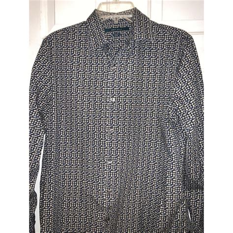 Perry Ellis Shirt Mens M Long Sleeve Button Up Print... - Depop