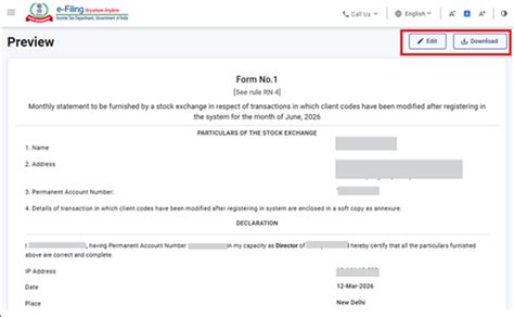 Form 1 User Manual | Income Tax Department
