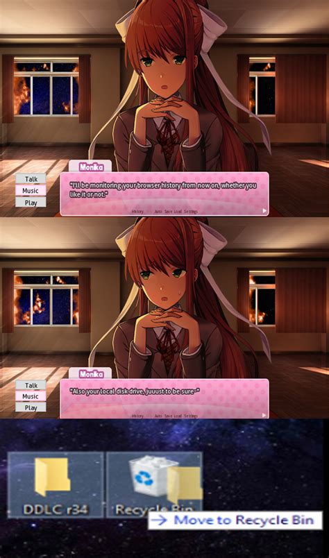 The only place she is too afraid to look at. | Doki Doki Literature ...