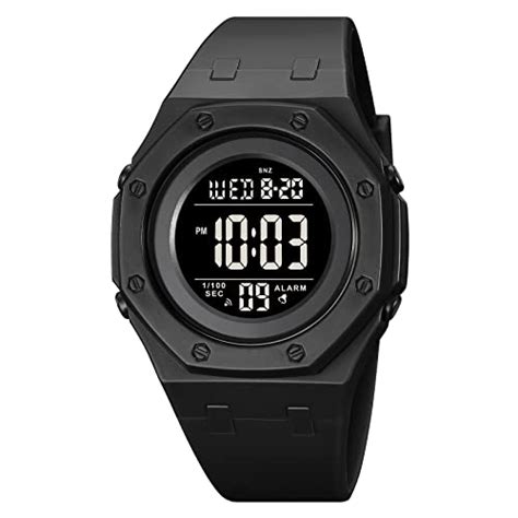 SKMEI Men's Digital Sports Watch - Black Digital Watch for Youth Sports ...