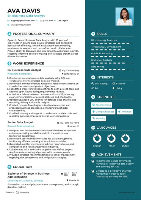 10+ Business Data Analyst Resume Samples & Templates for 2025