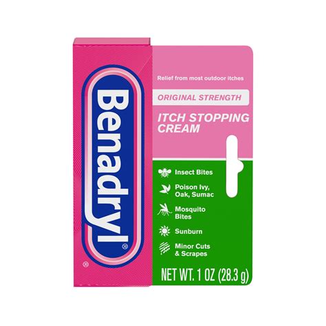 Benadryl Original Strength Itch Relief Cream - 1 oz India | Ubuy