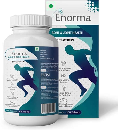 Enorma Bone & Joint Health Nutrition for Pain, Stiffness & Bone Mineral ...