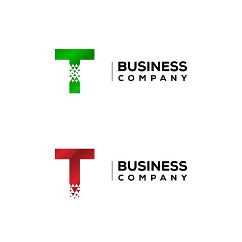 Design de logotipo abstrato letra T com seta de triângulos avançando ...