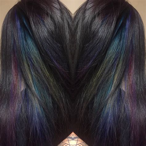 Pin by Christina Osbourne on Hair | Oil slick hair color, Oil slick ...