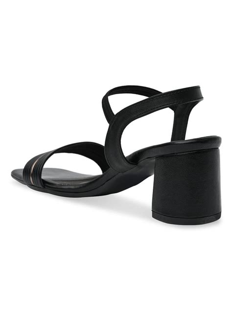 Shop Rocia By Regal Black Women Classic Block Heel Sandals 53079BLACK