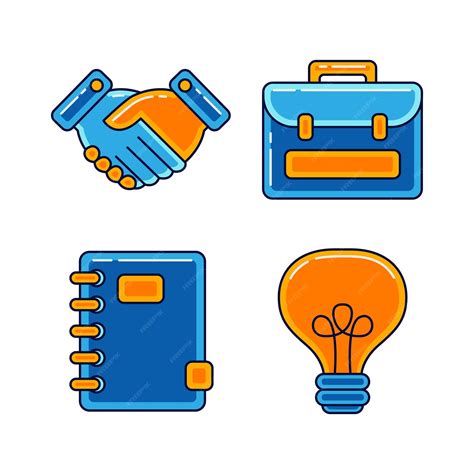 Premium Vector | Business objects vector illustrations set