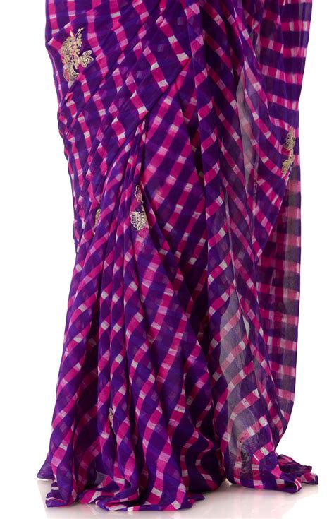Buy Ranas Purple Leheriya Saree Online | Sarees | Ranas