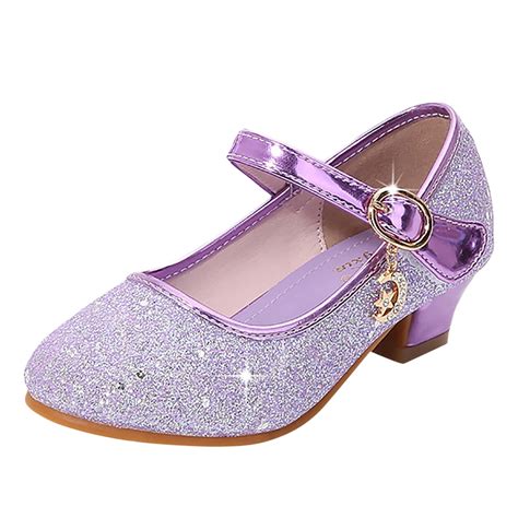 LYCAQL Toddlers Shoes Girls Flower Girls Dress Shoe High Heels Wedding ...