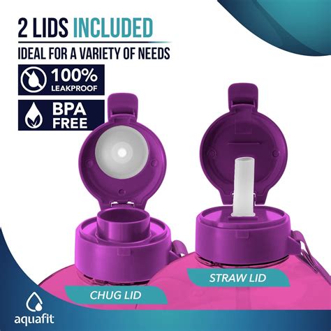 Buy AQUAFIT Half Gallon Water Bottle with Straw Half Gallon Water Jug ...