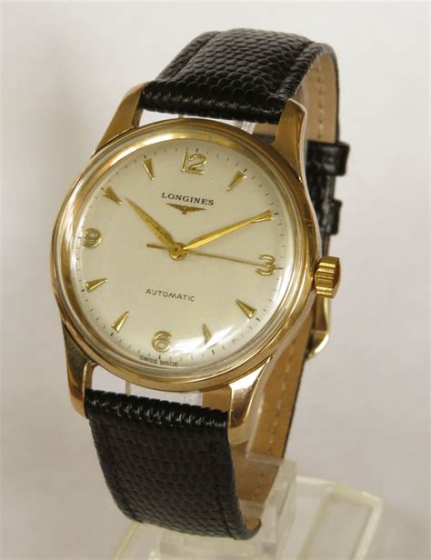 Gents 1950s 9ct Gold Longines Wrist Watch