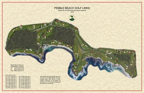 Pebble Beach Golf Course Map 的图像结果