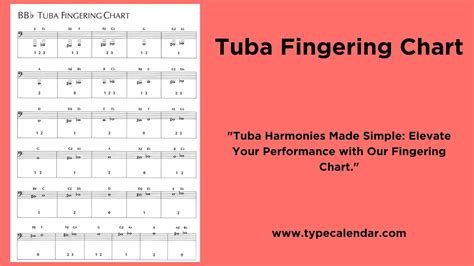Free Printable Tuba Fingering Chart Templates [PDF]
