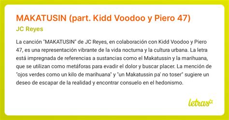 Significado de la canción MAKATUSIN (part. Kidd Voodoo y Piero 47) (JC ...