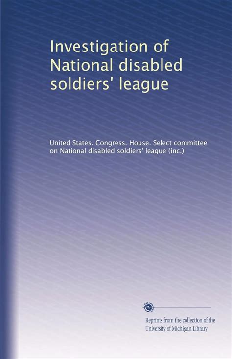 Investigation of National disabled soldiers' league : Amazon.in: Books