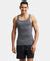 Buy Super Combed Cotton Rib Square Neck Gym Vest - Charcoal Melange ...
