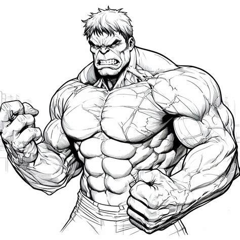 The Incredible Hulk Face Coloring Pages