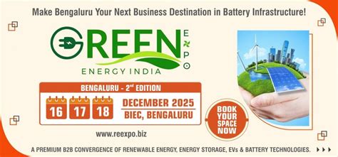 Green Energy India Expo 2025, BIEC, Bengaluru, Bangalore, 16 December ...