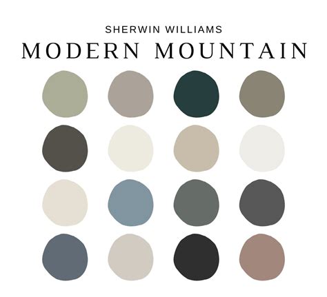 MODERN MOUNTAIN Sherwin Williams Color Palette, MOUNTAIN House Neutral ...