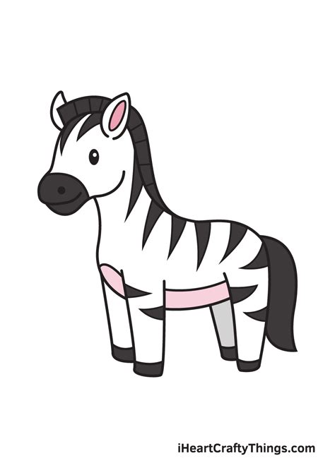 Zebra Drawing — How To Draw A Zebra Step By Step