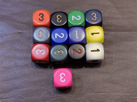 Three Sided Dice Six