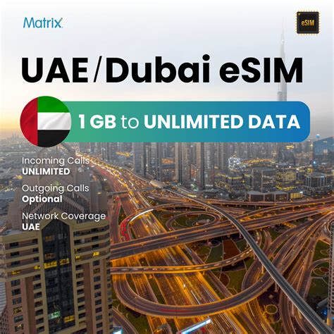 Buy Dubai eSIM | Unlimited Data Plans | High-Speed 4G/LTE - Matrix