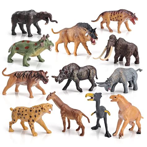 Realistic Prehistoric Wild Animals Figurines Toy Primitive Animal Model ...
