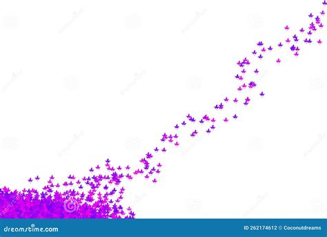 Illustration of Surreal Gradient Purple Blue and Pink Fallen Leaves on ...